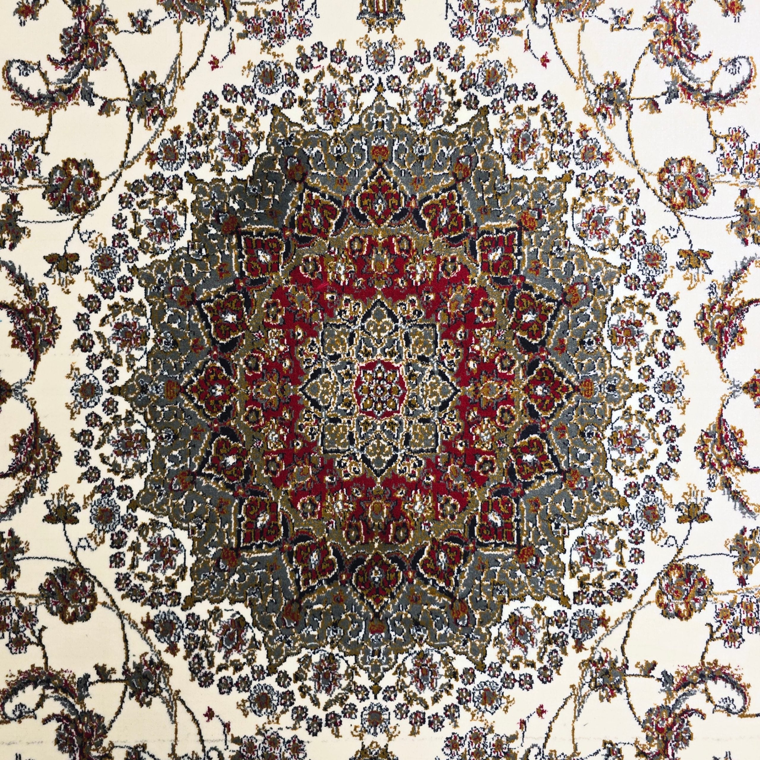 300 x 200 cm Persian Moss Kashan Rug, Floral Medallion