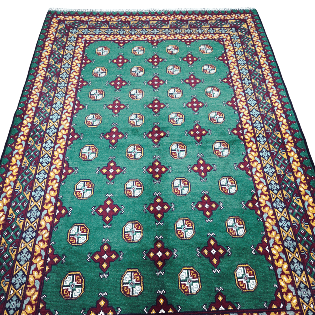 247 x 161 cm Hand-Woven Afghan Akche Rug