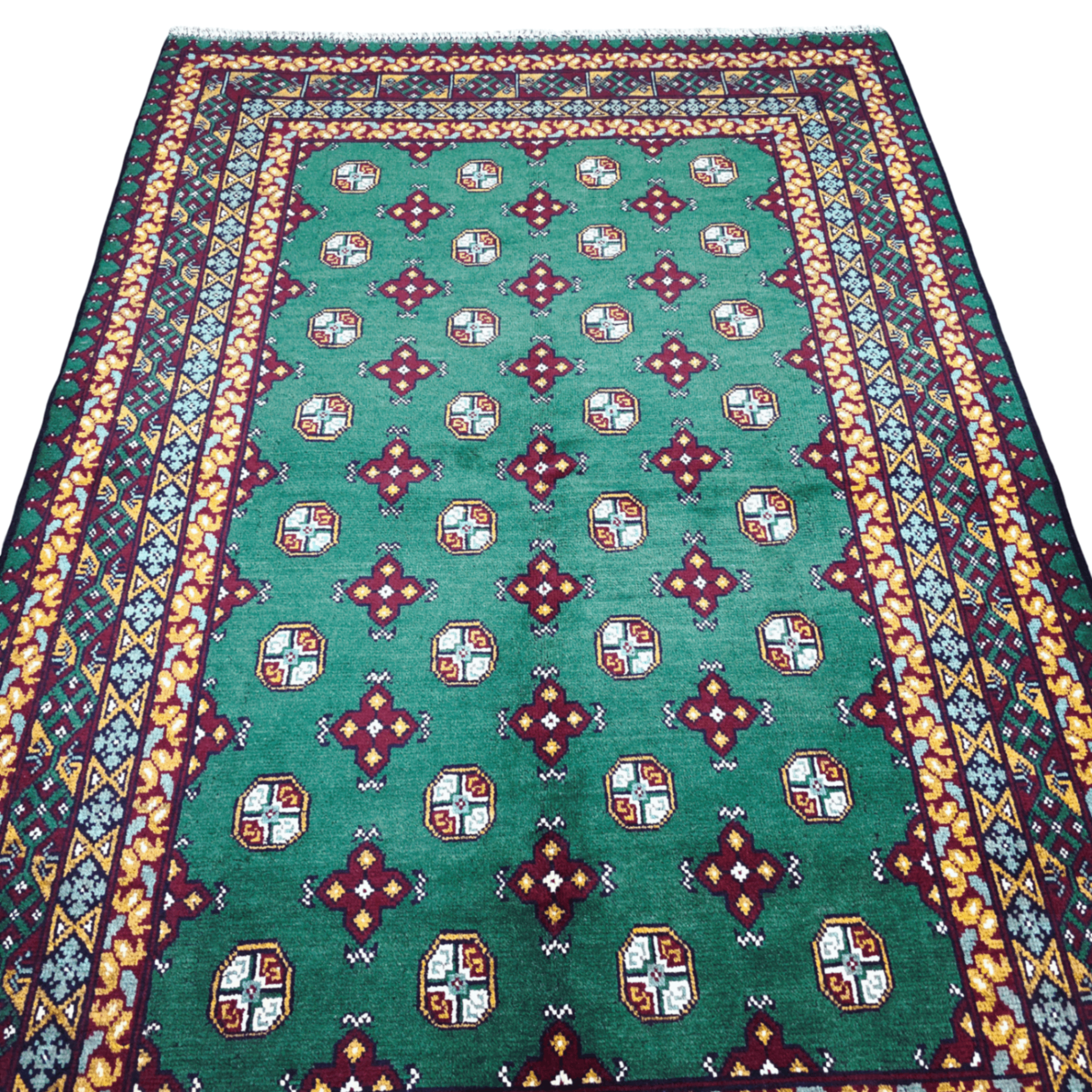 247 x 161 cm Hand-Woven Afghan Akche Rug