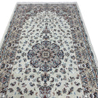 200 x 100 cm Ivory & Beige Flower Medallion Area Rug
