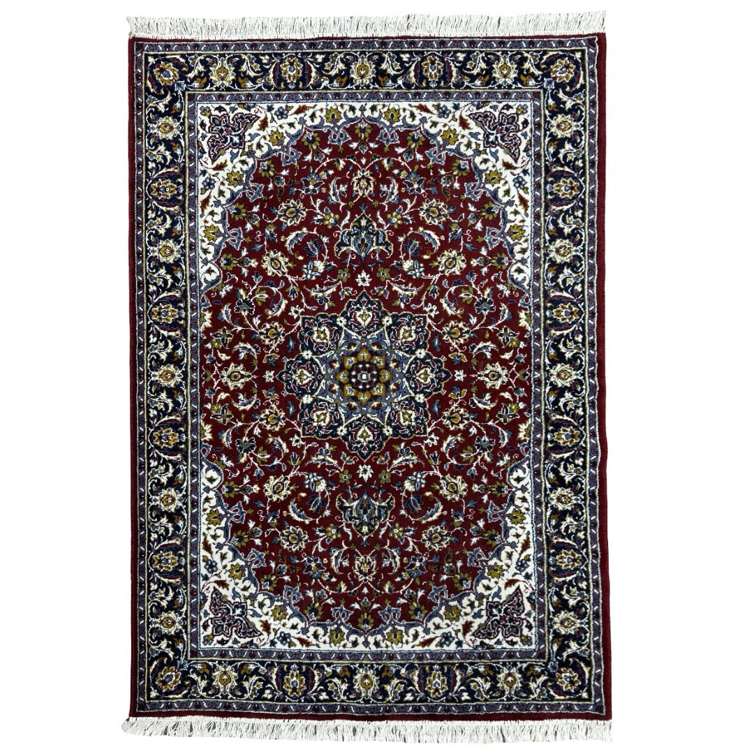 210 x 140 cm Burgundy Persian Floral Medallion Rug