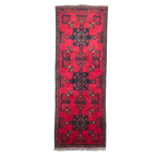 150 x 50 cm Hand-Knotted Afghan Turkmen Wool Rug