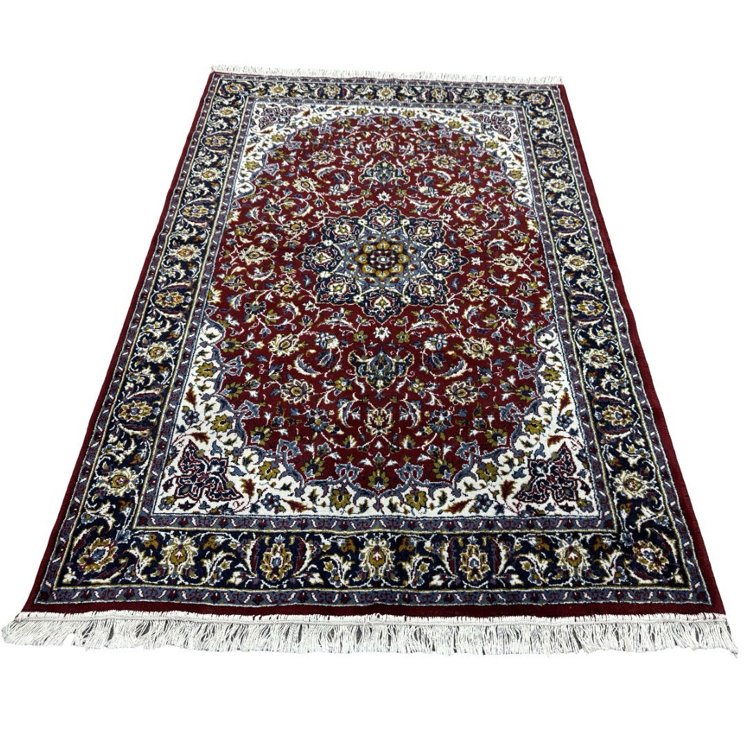 210 x 140 cm Burgundy Persian Floral Medallion Rug