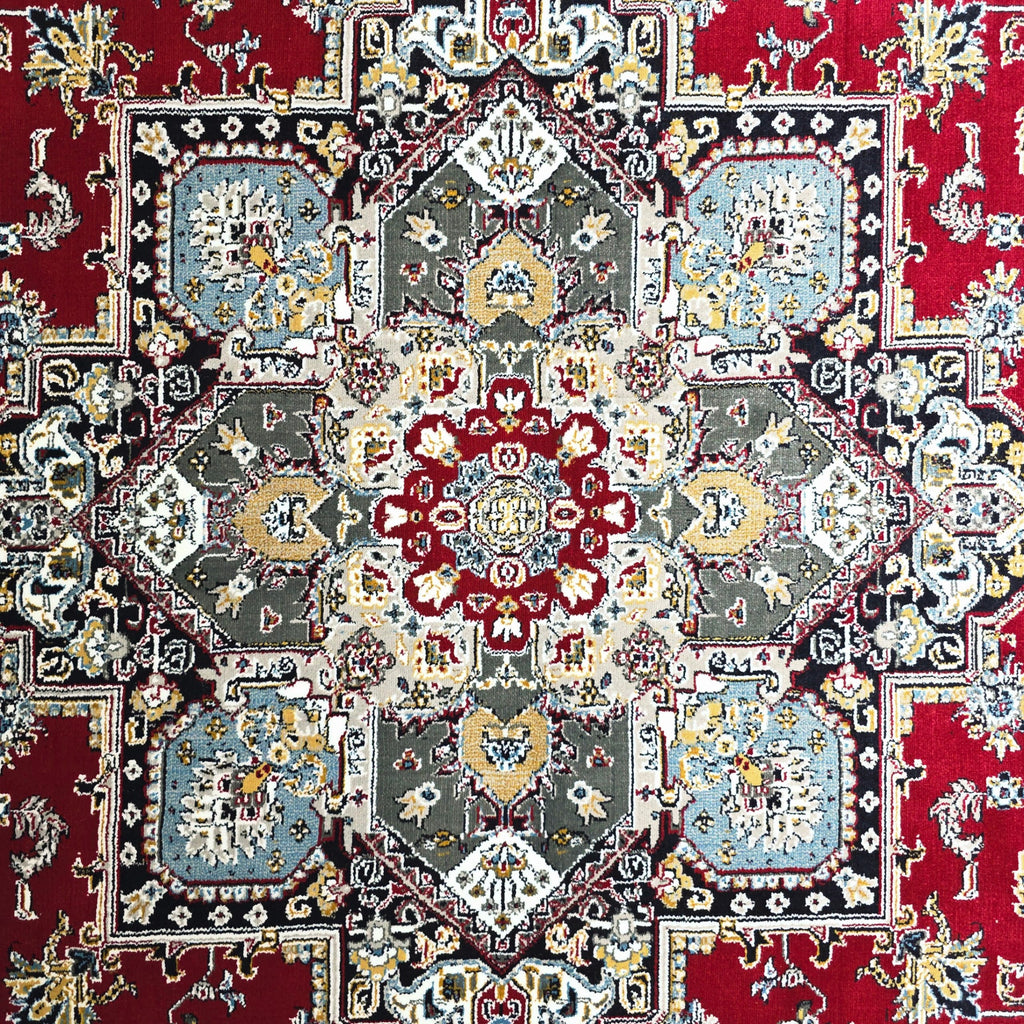 300 x 200 cm Persian Red Kashan Rug, Floral Medallion