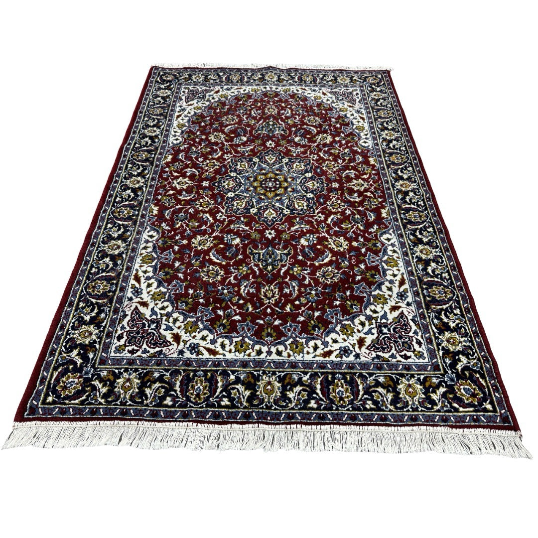 210 x 140 cm Burgundy Persian Floral Medallion Rug