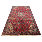 267 x 157 cm Persian Hand-Knotted Wool Rug – Red Floral Medallion