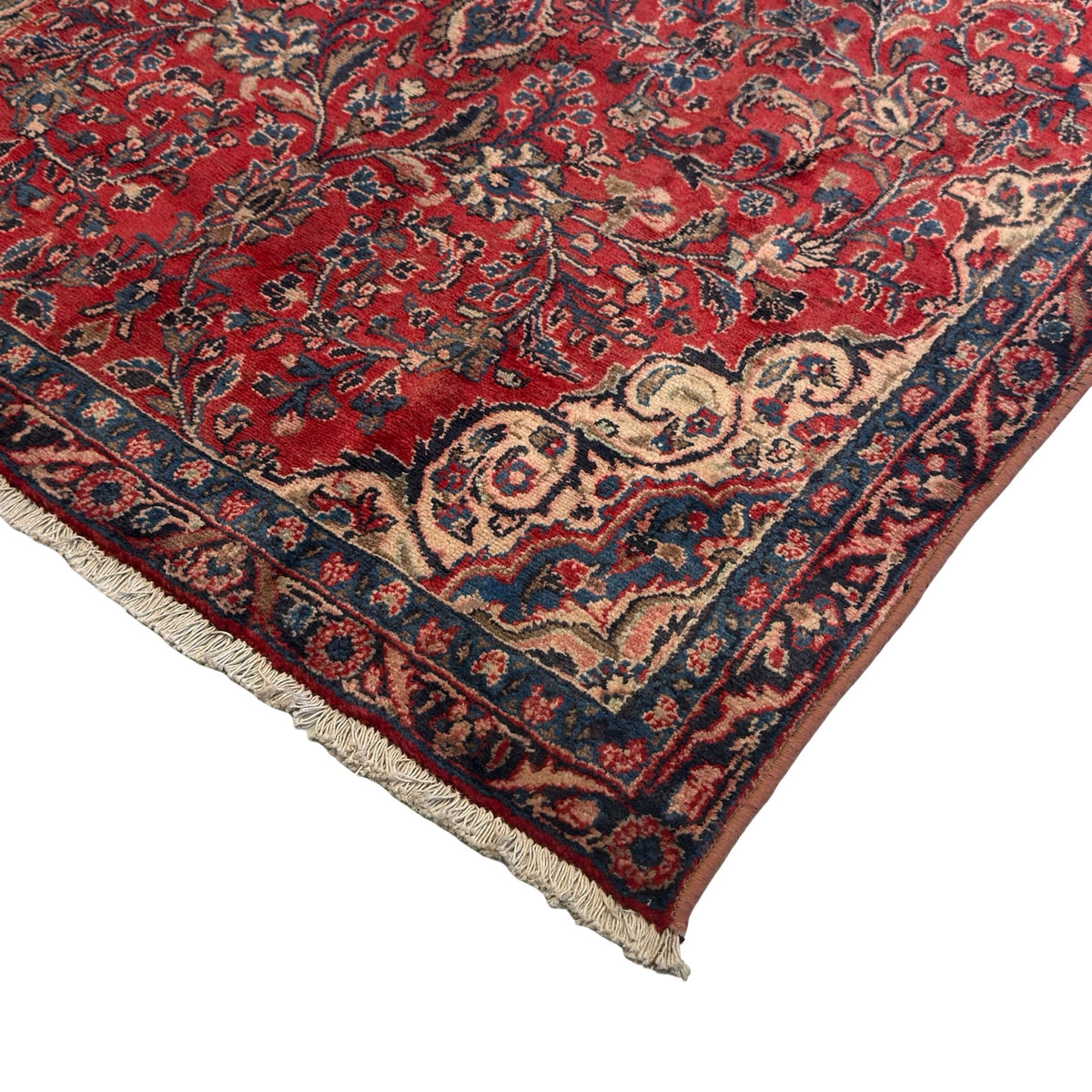 267 x 157 cm Persian Hand-Knotted Wool Rug – Red Floral Medallion