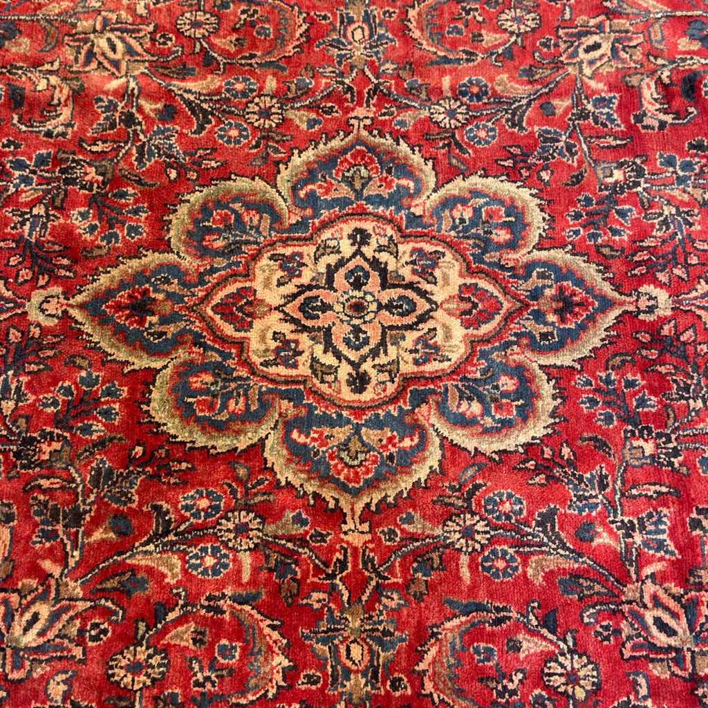 267 x 157 cm Persian Hand-Knotted Wool Rug – Red Floral Medallion