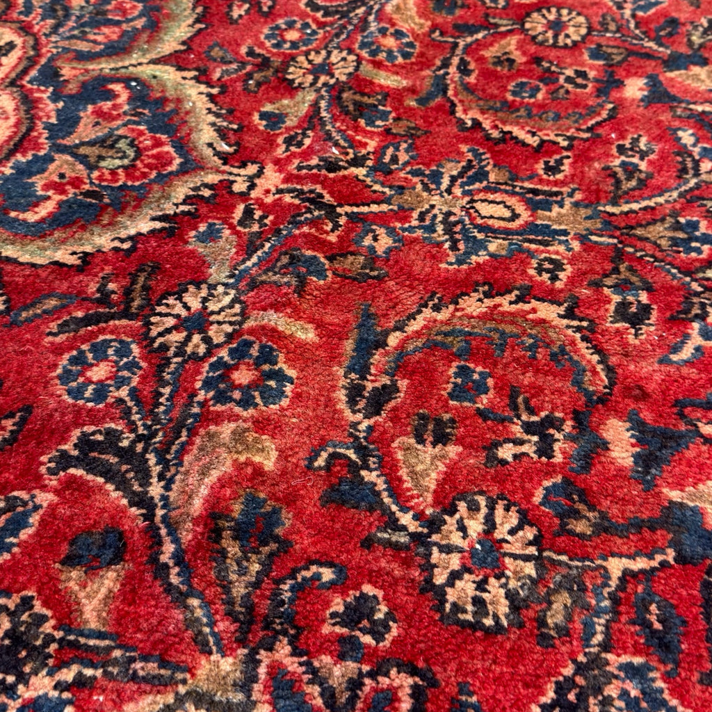 267 x 157 cm Persian Hand-Knotted Wool Rug – Red Floral Medallion