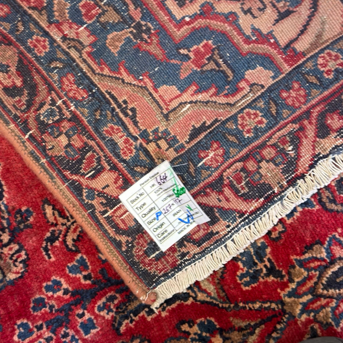 267 x 157 cm Persian Hand-Knotted Wool Rug – Red Floral Medallion