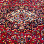 315 x 200 cm Hand Knotted Red Persian Kashan – Wool Rug