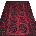 248 x 155 cm Hand-Woven Afghan Akche Rug