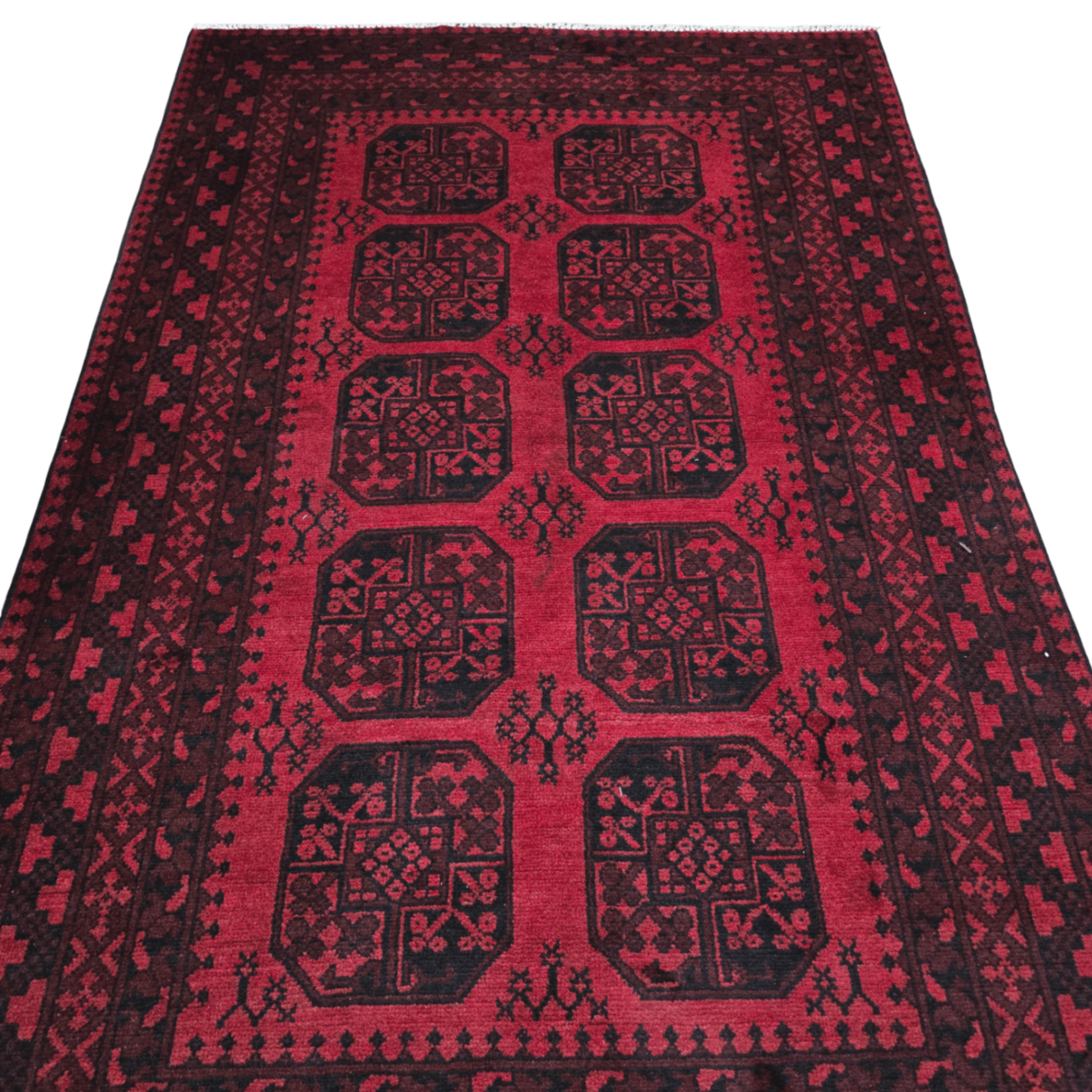 248 x 155 cm Hand-Woven Afghan Akche Rug