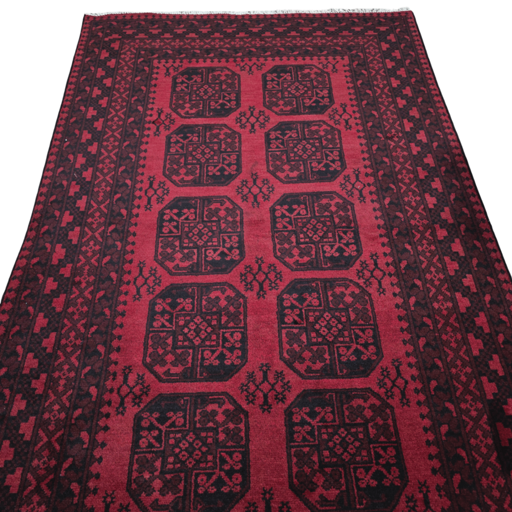 248 x 155 cm Hand-Woven Afghan Akche Rug