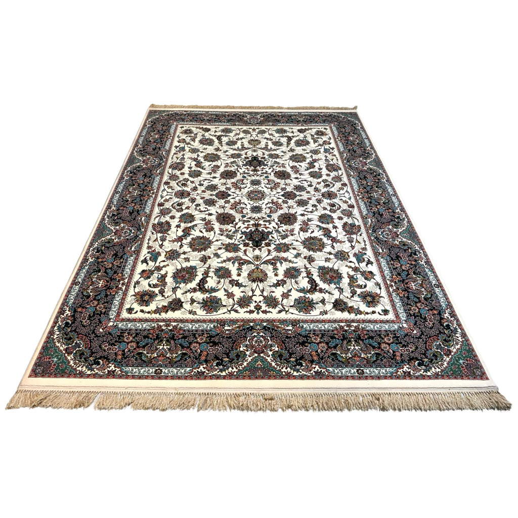350 x 250 cm Cream Persian All Over Tabriz Floral Rug