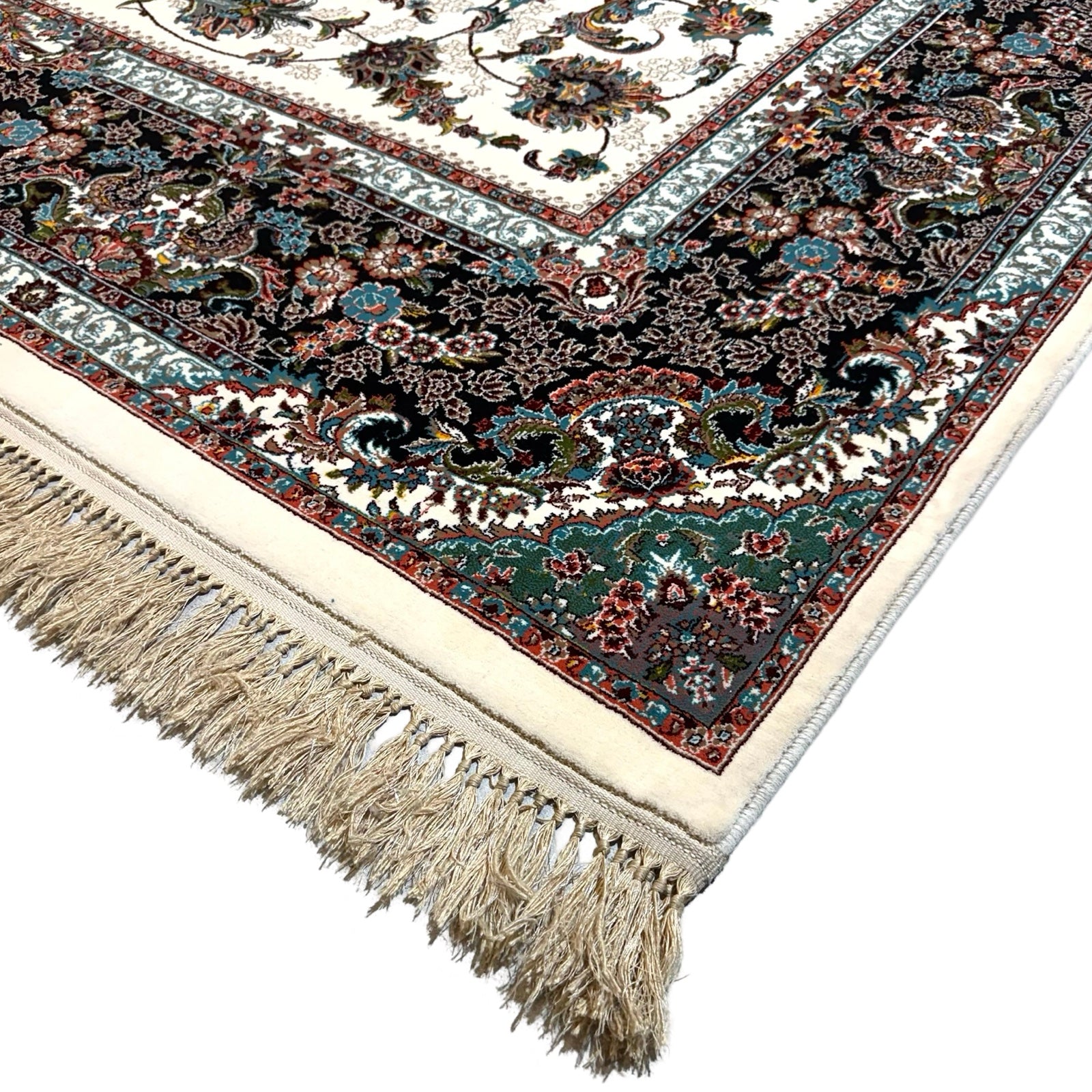 350 x 250 cm Cream Persian All Over Tabriz Floral Rug