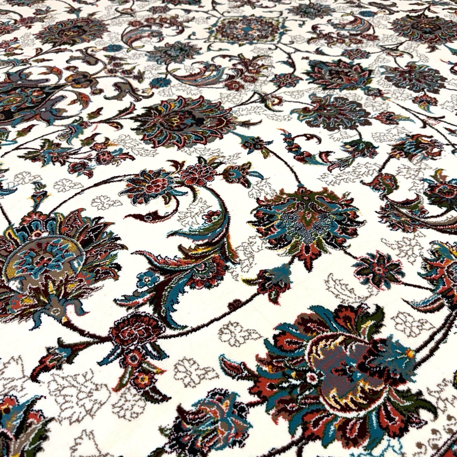 350 x 250 cm Cream Persian All Over Tabriz Floral Rug