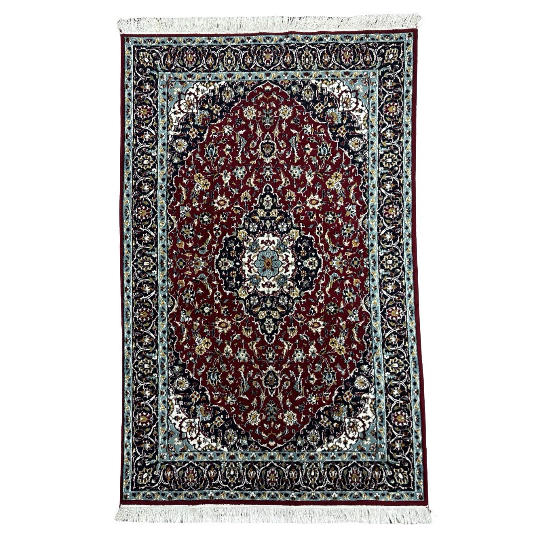 230 x 140 cm Maroon & Navy Kashan Design Area Rug