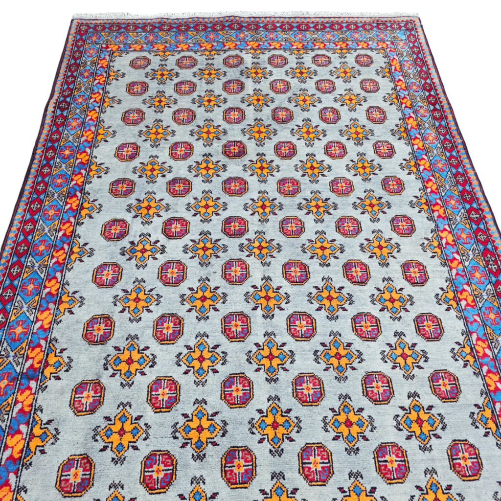 237 x 170 cm Hand-Woven Afghan Akche Rug