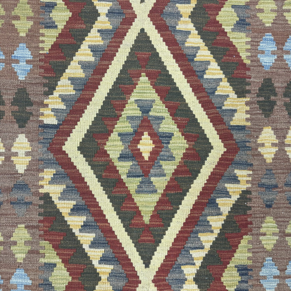 510 x 82 cm Hand-Woven Afghan Kilim Runner Rug – Wool Flatweave