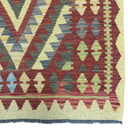 510 x 82 cm Hand-Woven Afghan Kilim Runner Rug – Wool Flatweave