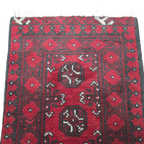 100 x 50 cm Hand-Knotted Red Bokhara Afghan Akche