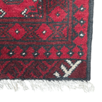 100 x 50 cm Hand-Knotted Red Bokhara Afghan Akche