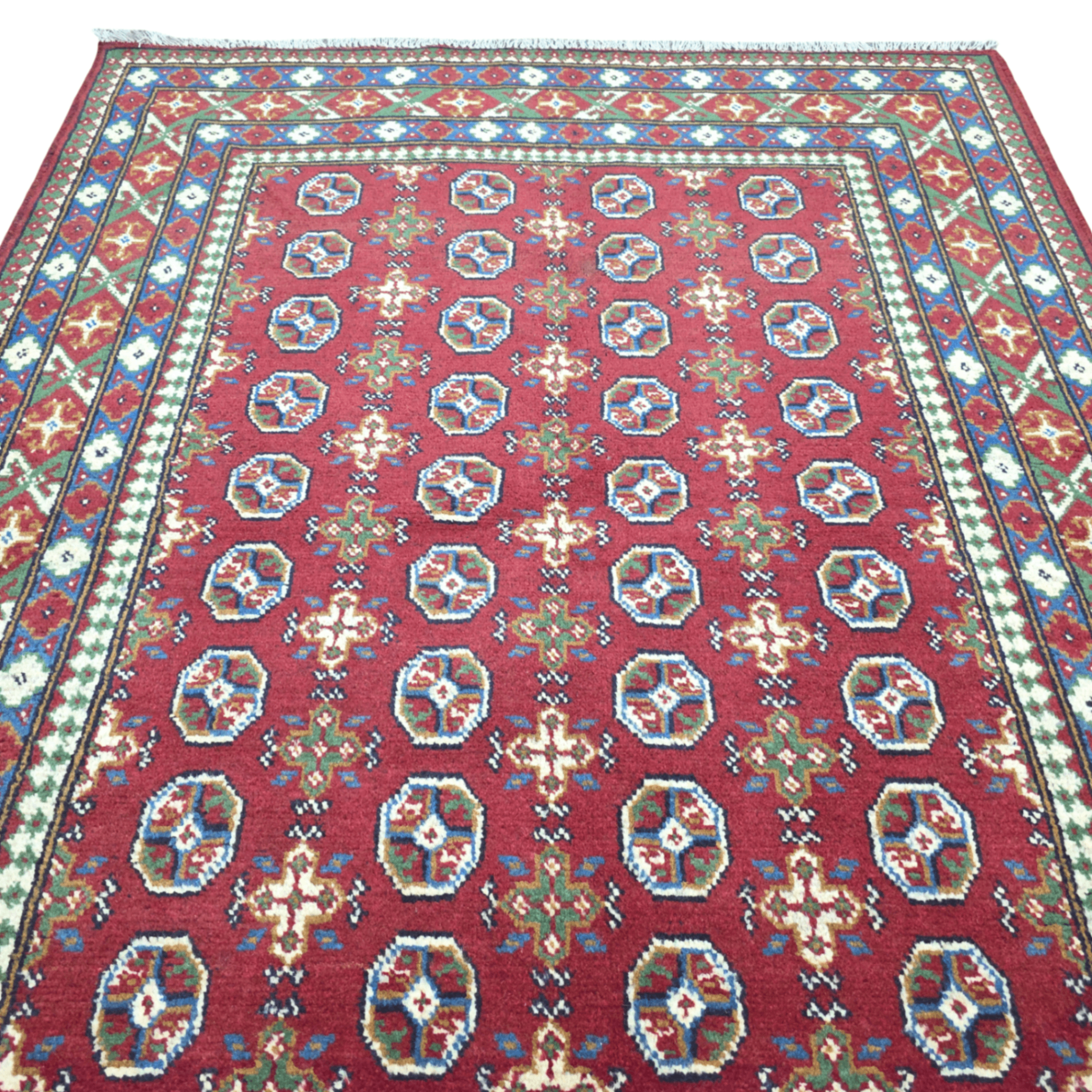 204 x 148 cm Hand-Woven Afghan Akche Rug