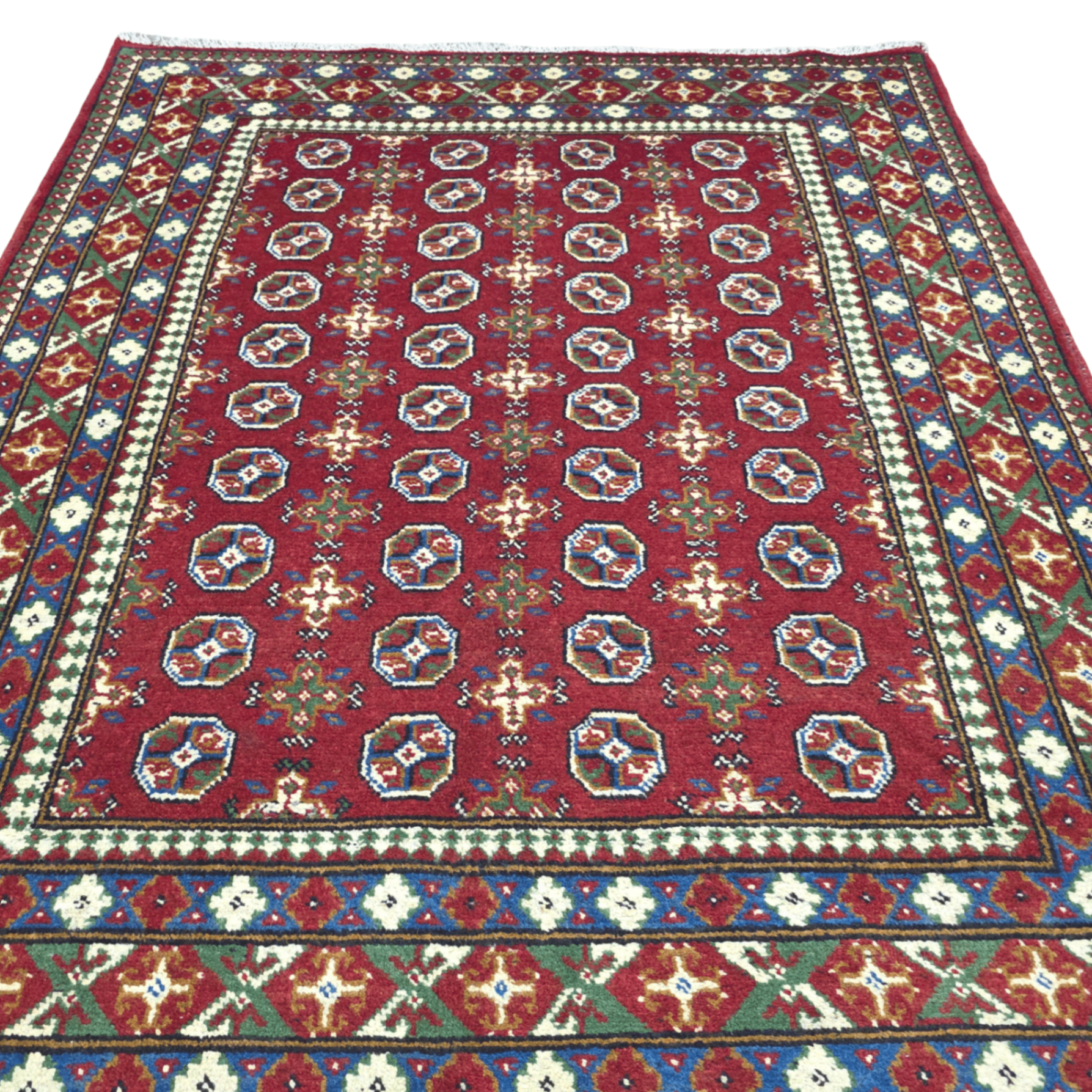 204 x 148 cm Hand-Woven Afghan Akche Rug