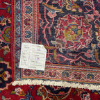 303 x 190 cm Hand-Knotted Persian Kashan Floral Medallion Rug