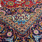 303 x 190 cm Hand-Knotted Persian Kashan Floral Medallion Rug