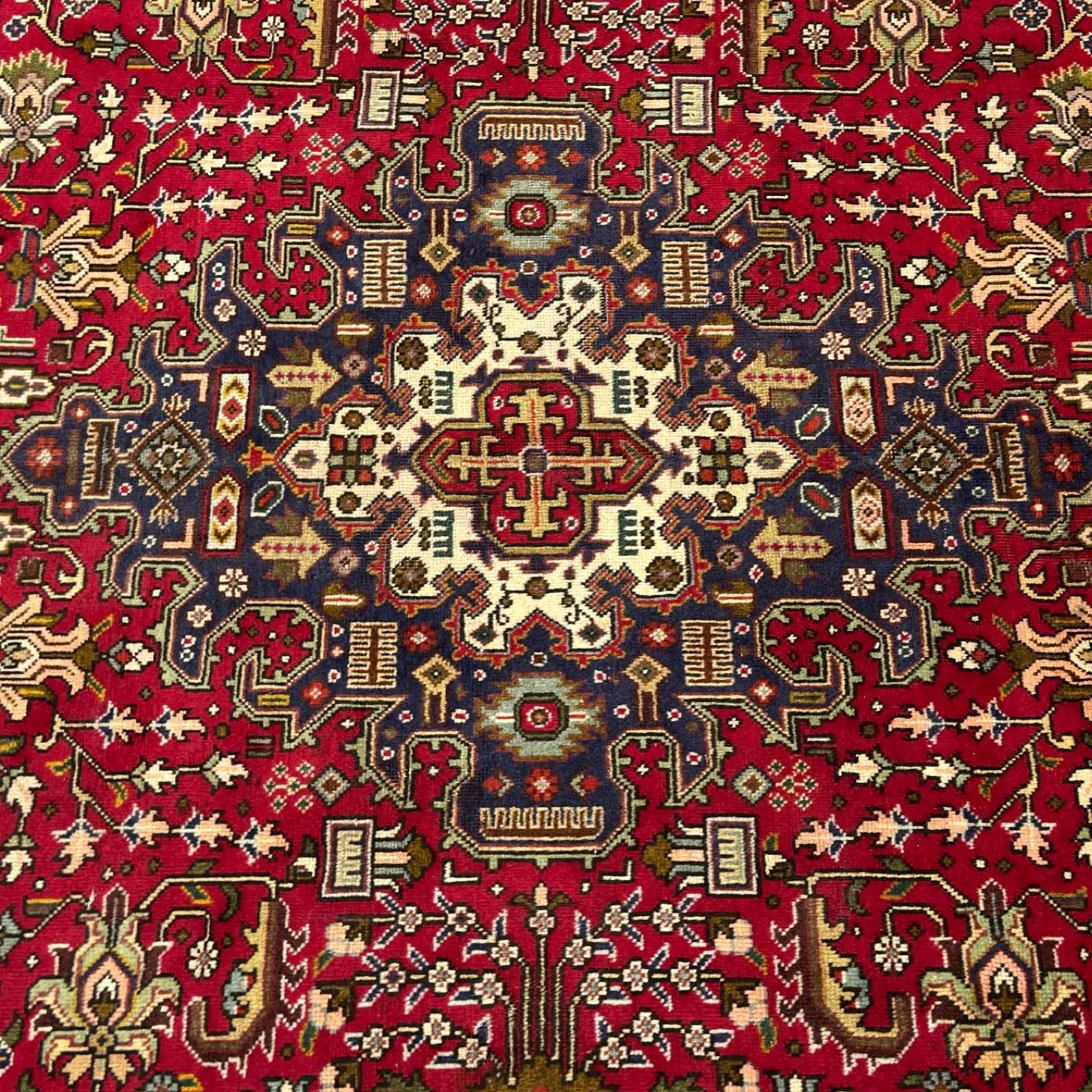280 x 200 cm Hand-Knotted Persian Geometric Tabriz Rug