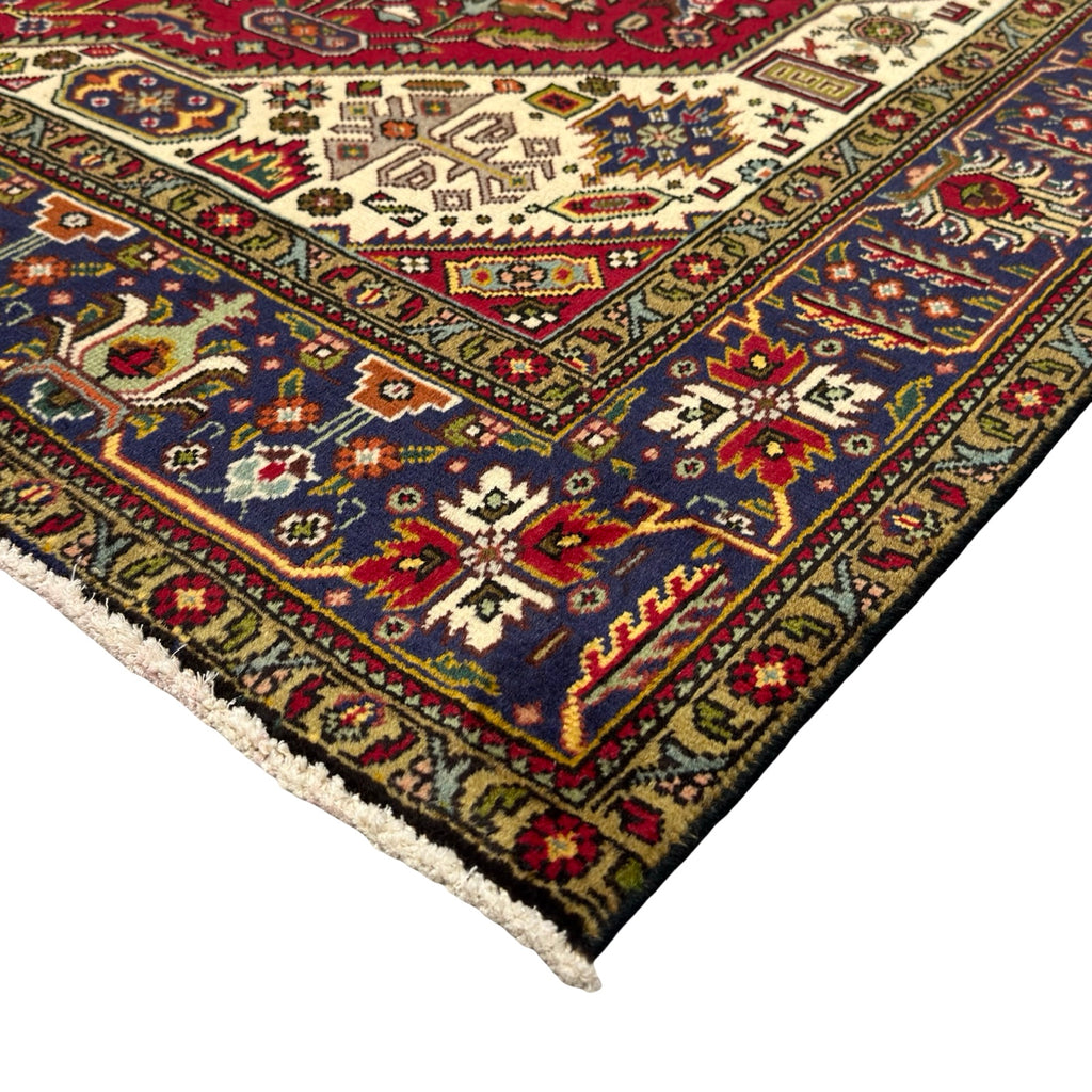 280 x 200 cm Hand-Knotted Persian Geometric Tabriz Rug