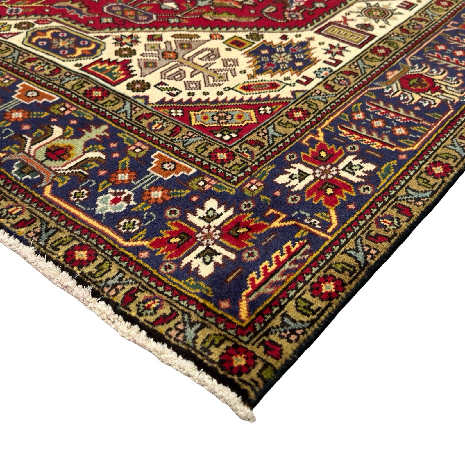 280 x 200 cm Hand-Knotted Persian Geometric Tabriz Rug
