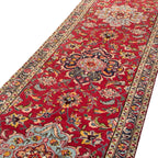412 x 78 cm Hand-Knotted Persian Kashan Runner Rug