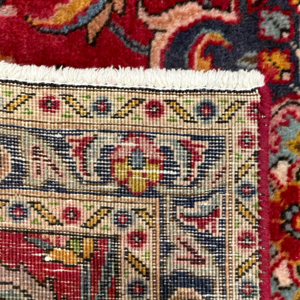 412 x 78 cm Hand-Knotted Persian Kashan Runner Rug