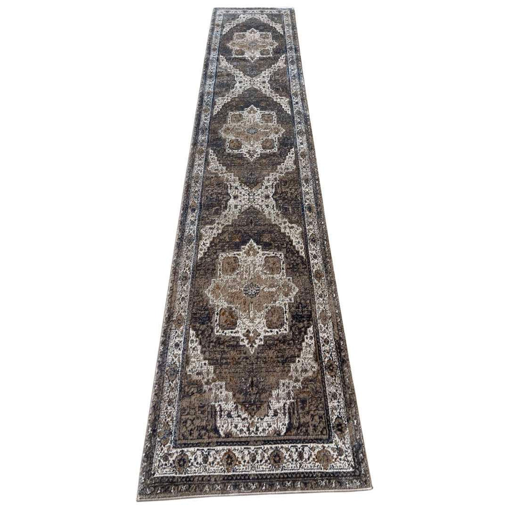400 x 80 cm Persian Vintage Machine-Made Runner Rug