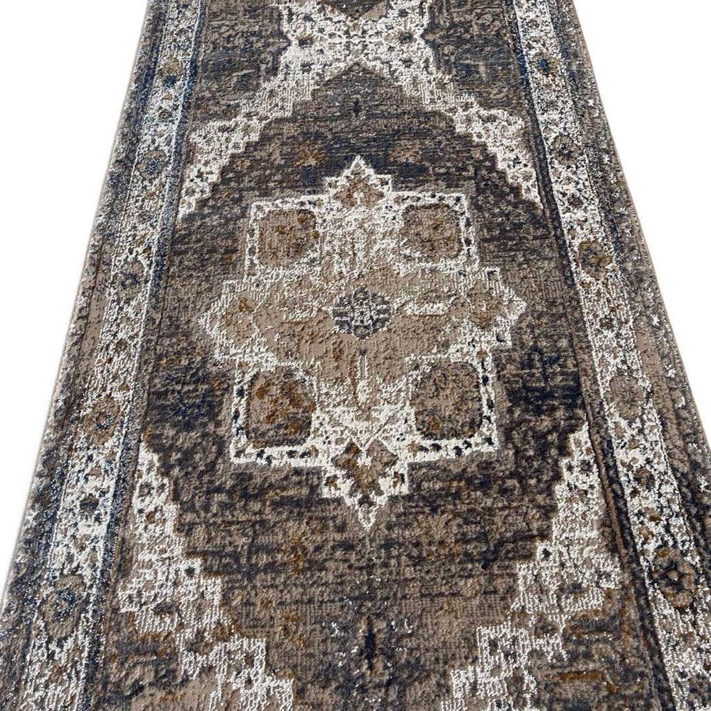 400 x 80 cm Persian Vintage Machine-Made Runner Rug