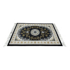 Grey and gold Persian rug detail