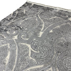 230 x 160 cm Silver Grey Vintage Damask Pattern Rug