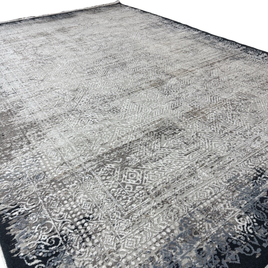 230 x 160 cm Silver Vintage Persian-Inspired Faded Rug