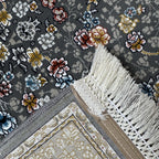 Midnight blossom traditional rug detail