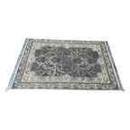 Grey Persian floral rug detail