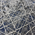 230 x 160 cm Silver Blueprint Crossline Designer Rug