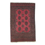 120 x 77 cm Hand-Woven Red Afghan Akche