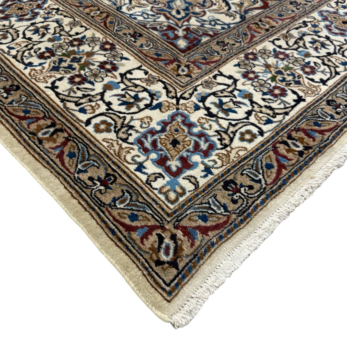 345 x 241 cm Hand Knotted Persian Nain 9la – Silk And Wool Rug