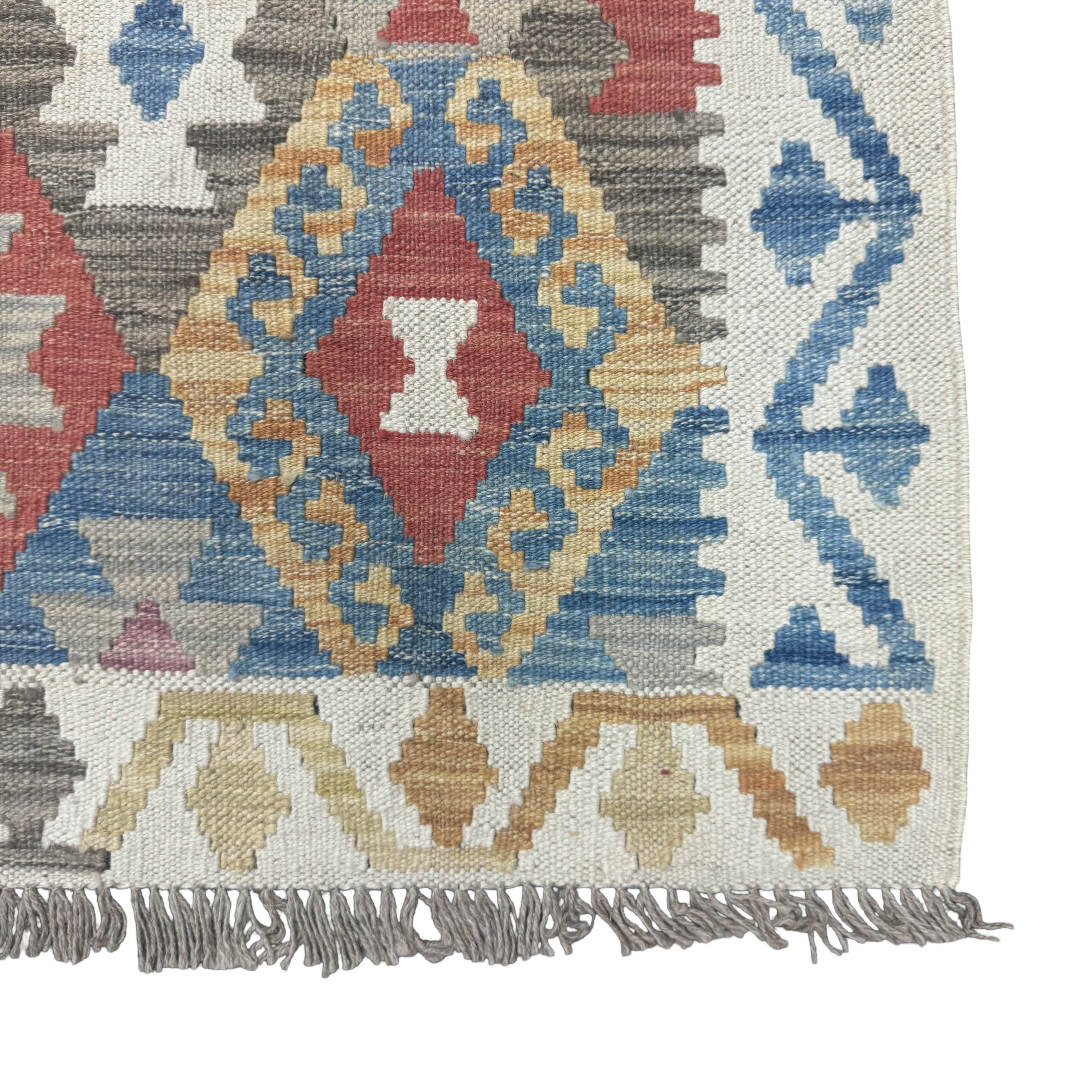 274 x 73 cm Hand-Woven Afghan Kilim Runner Rug