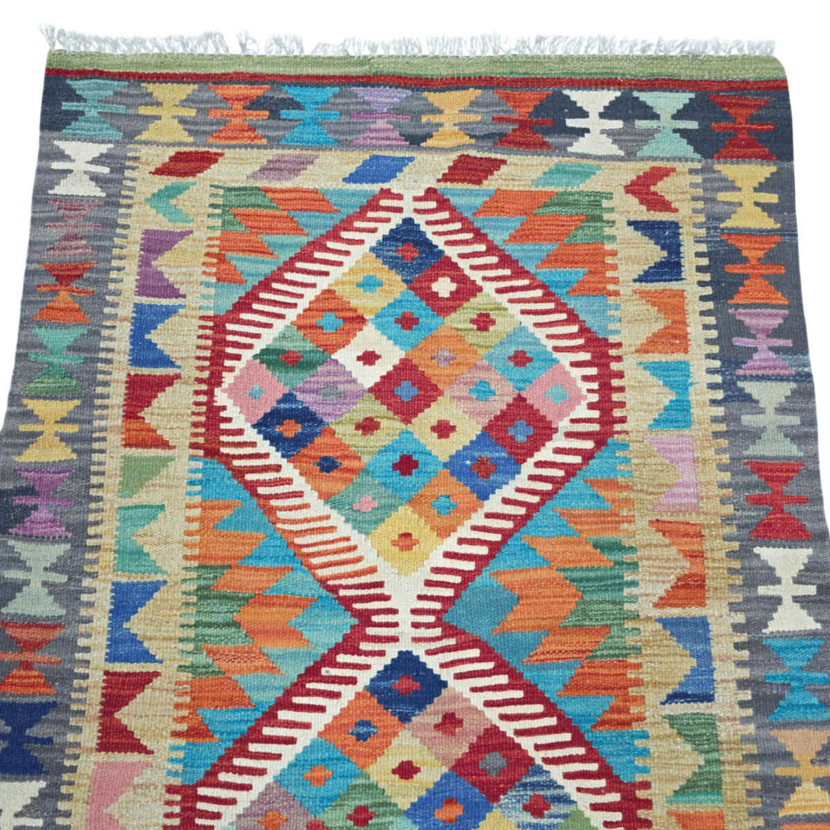 125 x 84 cm Hand Woven Afghan Kilim Rug