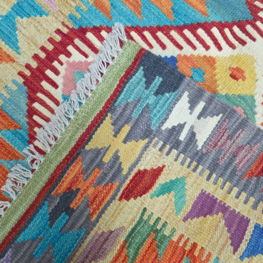 125 x 84 cm Hand Woven Afghan Kilim Rug