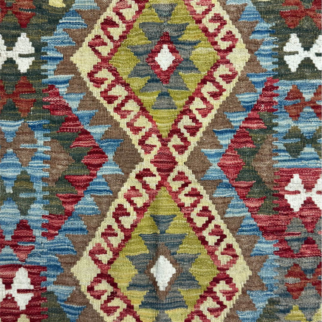 147 x 103 cm Hand-Woven Afghan Kilim Rug